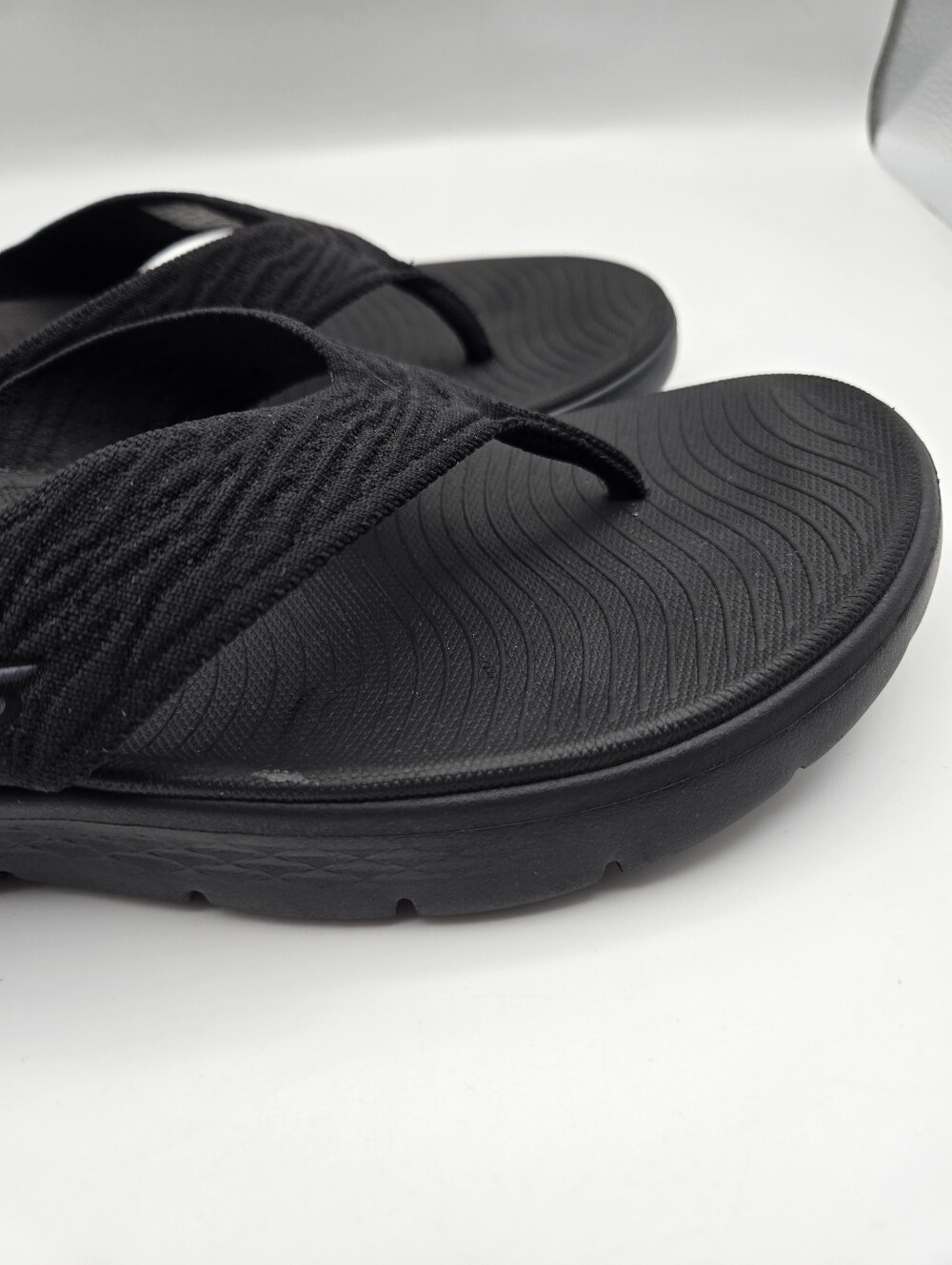 Skechers Go Walk Flex Sandal Splendor Black Comfort Flip Flops Womens Size 10 - Picture 8 of 13